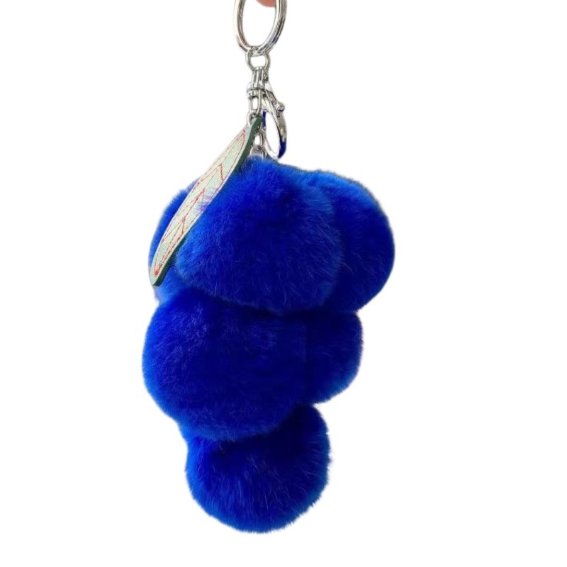 画像6: Rabbit Fur Grape Charm Key Ring Fashion Accessory  　ラビットファーグレープブドウバッグチャームキーホルダーファッションチャーム (6)