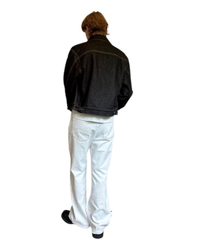 画像5: Unisex Retro Original Denim Short Jacket  Blouson　ユニセックス 男女兼用ベーシックレトロ調ショートデニムジャケット ブルゾン (5)