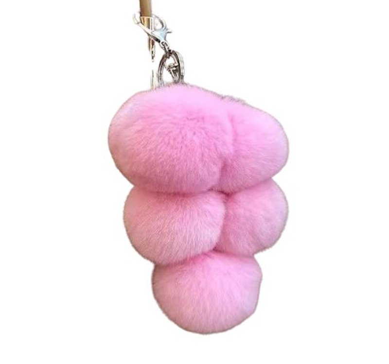 画像5: Rabbit Fur Grape Charm Key Ring Fashion Accessory  　ラビットファーグレープブドウバッグチャームキーホルダーファッションチャーム (5)