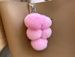画像12: Rabbit Fur Grape Charm Key Ring Fashion Accessory  　ラビットファーグレープブドウバッグチャームキーホルダーファッションチャーム (12)