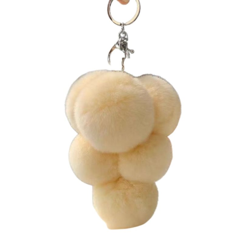 画像7: Rabbit Fur Grape Charm Key Ring Fashion Accessory  　ラビットファーグレープブドウバッグチャームキーホルダーファッションチャーム (7)