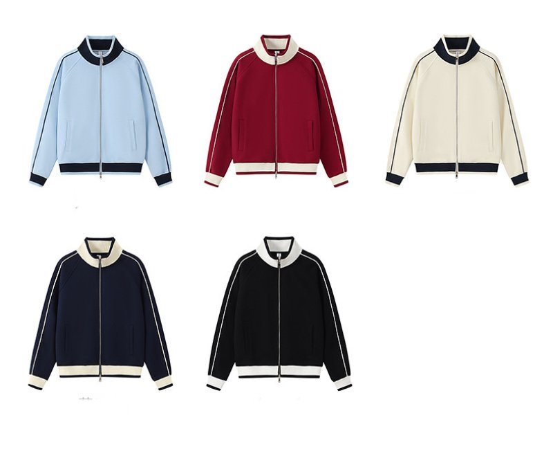 画像6: Stand collar zip-up baseball jacket blouson   ユニセックス男女兼用 スタンドカラージップアップベースボールジャケット スタジャン ブルゾン (6)
