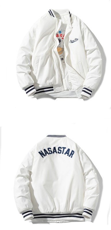 画像9: NASA STAR embroidered MA-1 stadium jacket blouson   ユニセックス男女兼用 NASASTARナサスター刺繍MAー1 スタジャン ジャケットブルゾン (9)