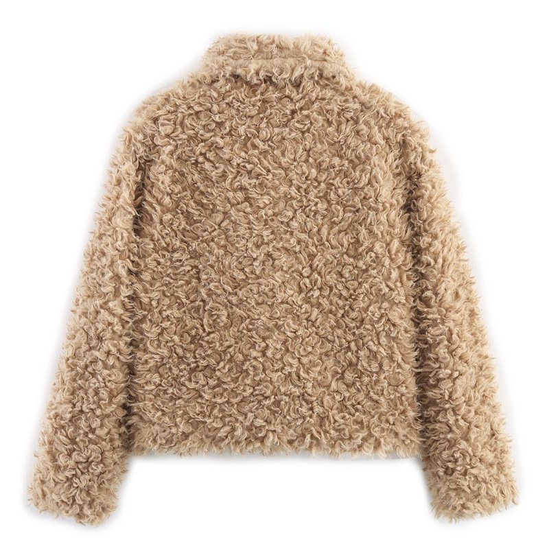 画像2: Shirred fur short jacket coat  　シャーリングファーショート丈ジャケットコート (2)