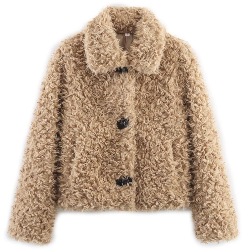 画像1: Shirred fur short jacket coat  　シャーリングファーショート丈ジャケットコート (1)