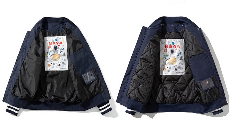 画像12: NASA STAR embroidered MA-1 stadium jacket blouson   ユニセックス男女兼用 NASASTARナサスター刺繍MAー1 スタジャン ジャケットブルゾン (12)