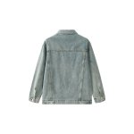 画像4: Dog embroidered denim jacket　ユニセックス 男女兼用 ドッグ刺繍デニムGジャンジャケット (4)