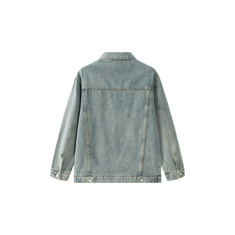 画像4: Dog embroidered denim jacket　ユニセックス 男女兼用 ドッグ刺繍デニムGジャンジャケット (4)