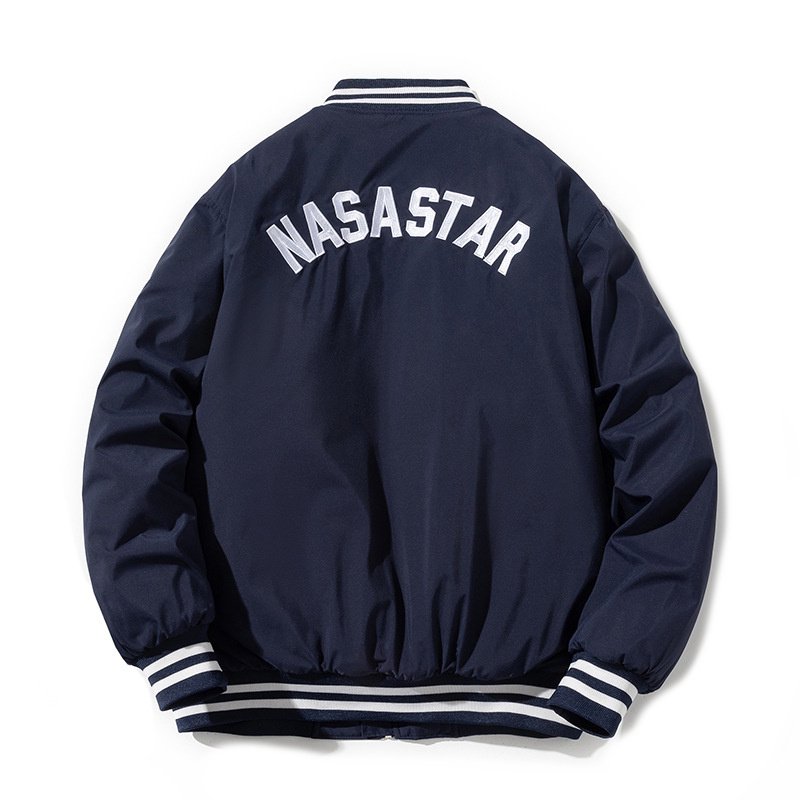 画像2: NASA STAR embroidered MA-1 stadium jacket blouson   ユニセックス男女兼用 NASASTARナサスター刺繍MAー1 スタジャン ジャケットブルゾン (2)