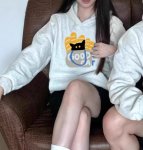 画像3: Good Cat Print Hoodie　 ユニセックス男女兼用 グッドキャット プリント スウェット パーカートレーナー (3)