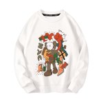 画像2: KAWS SESAME STREET Unisex Sweat Shirts Pullover ユニセックス 男女兼用 カウズ セサミストリート プリント スウェット トレーナー プルオーバー (2)