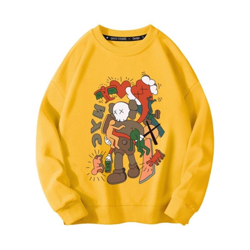 画像7: KAWS SESAME STREET Unisex Sweat Shirts Pullover ユニセックス 男女兼用 カウズ セサミストリート プリント スウェット トレーナー プルオーバー (7)