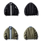 画像6:  MA-1 stadium Stitched Denim Color Shirt Jacket blouson   ユニセックス男女兼用 ステッチデニムカラーシャツジャケットMAー1 スタジャン ブルゾン (6)