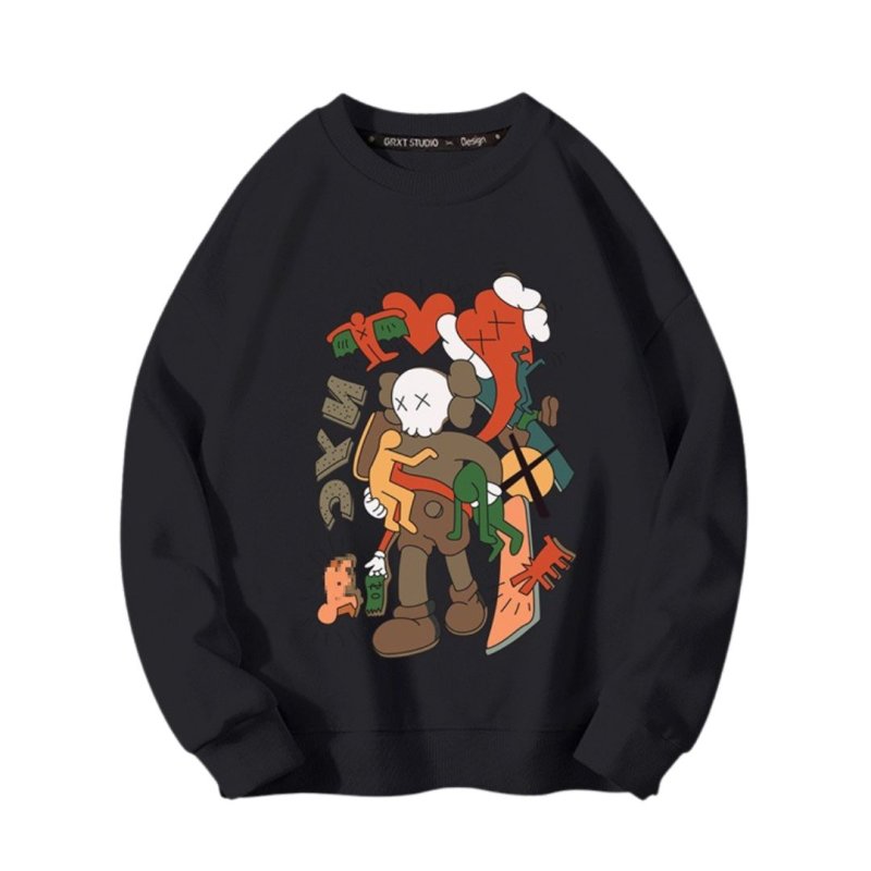 画像3: KAWS SESAME STREET Unisex Sweat Shirts Pullover ユニセックス 男女兼用 カウズ セサミストリート プリント スウェット トレーナー プルオーバー (3)