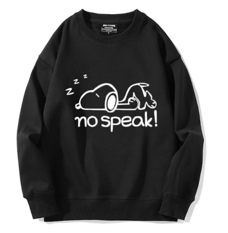 画像1: Sleeping Snoopy Print Sweatshirt Pullover　ユニセックス男女兼用 スリーピングスヌーピープリントスウェットトレーナー  (1)