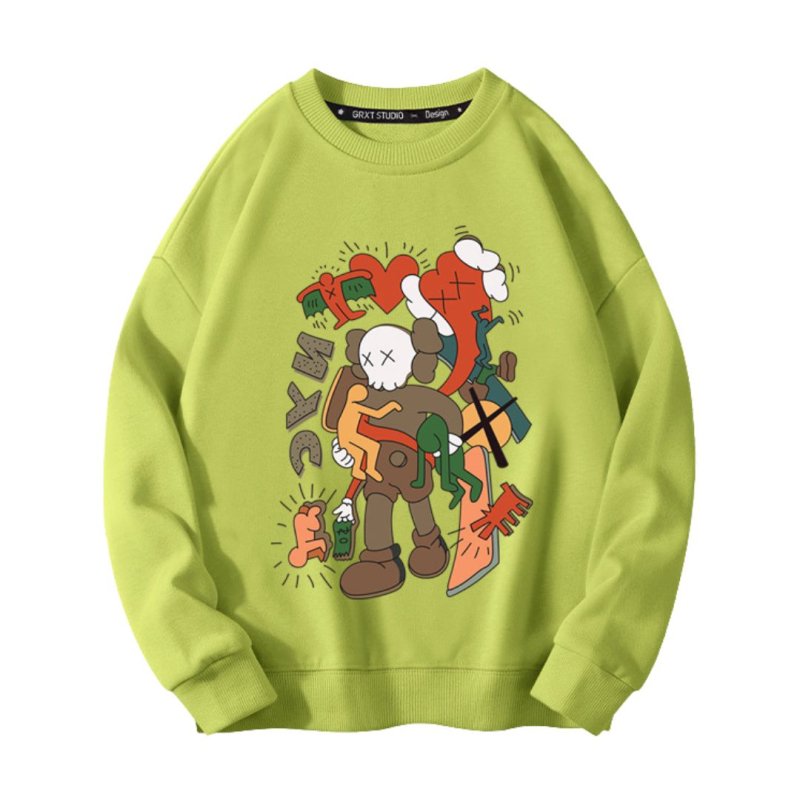 画像8: KAWS SESAME STREET Unisex Sweat Shirts Pullover ユニセックス 男女兼用 カウズ セサミストリート プリント スウェット トレーナー プルオーバー (8)