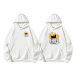 画像1: Good Cat Print Hoodie　 ユニセックス男女兼用 グッドキャット プリント スウェット パーカートレーナー (1)