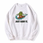 画像4: Frog x JUST SURF IT. Print Sweatshirt Pullover　ユニセックス男女兼用 フロッグカエル×JUST SURF IT.ロゴプリントスウェットトレーナー  (4)