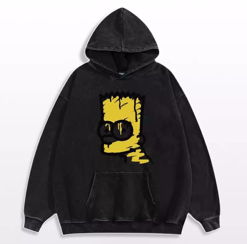 画像4: The Simpsons Bart Simpson Sunglasses Print Vintage Style Hoodie　ユニセックス男女兼用 シンプソンズバートシンプソプリントフーディ スウェット パーカートレーナー (4)
