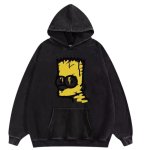 画像1: The Simpsons Bart Simpson Sunglasses Print Vintage Style Hoodie　ユニセックス男女兼用 シンプソンズバートシンプソプリントフーディ スウェット パーカートレーナー (1)