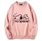 画像4: Sleeping Snoopy Print Sweatshirt Pullover　ユニセックス男女兼用 スリーピングスヌーピープリントスウェットトレーナー  (4)