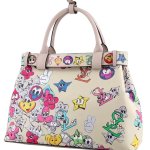 画像2: Pop print leather tote shoulder/crossbody bag  男女兼用ユニセックスポップ柄プリントレザートートショルダークロスボディバッグ (2)