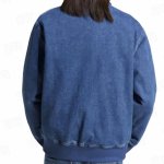 画像3: 3-line denim stand collar zip-up jacket coat　ユニセックス 男女兼用3本ライン デニムスタンドカラージップアップGジャンジャケットコート (3)