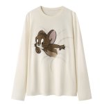 画像4: Vintage Tom and jerry Print Long sleeve tshirts pullover sweatshirt ヴィンテージ風 古着風 トム＆ジェリー トムとジェリー プルオーバー ロングスリーブTシャツ プルオーバー (4)