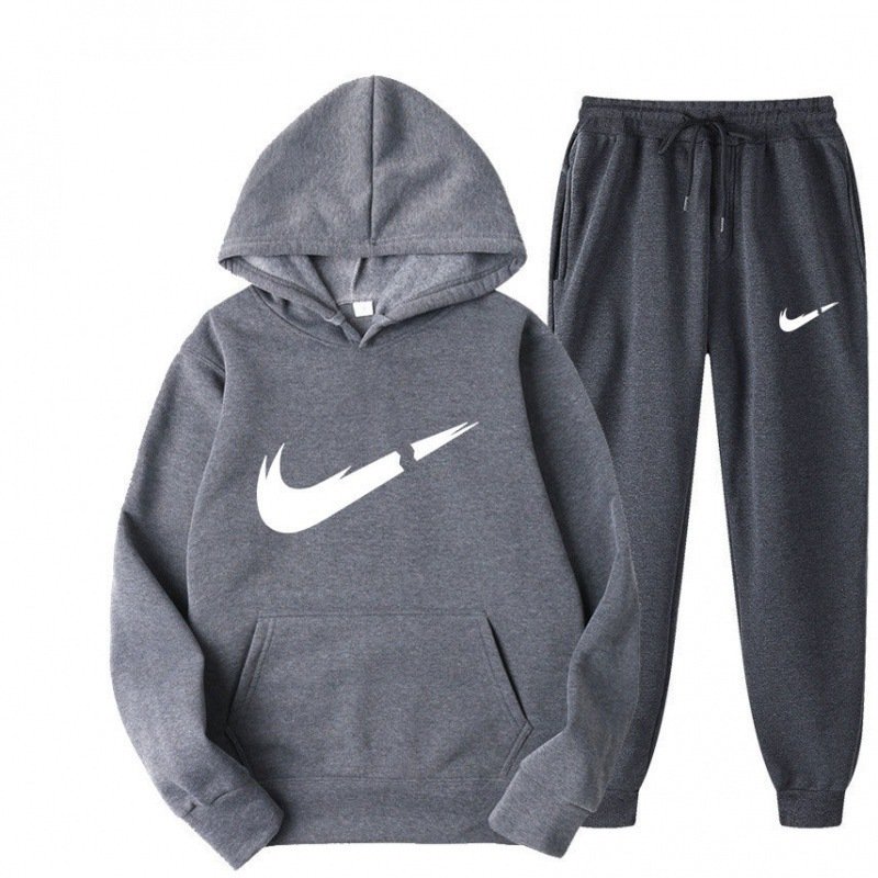画像1: Broken Swoosh Sweatsuit Set Sweatshirt & Pants　ユニセックス男女兼用 ブロークンスウォッシュフーディスウェットセットアップ スウェット＆パンツ (1)