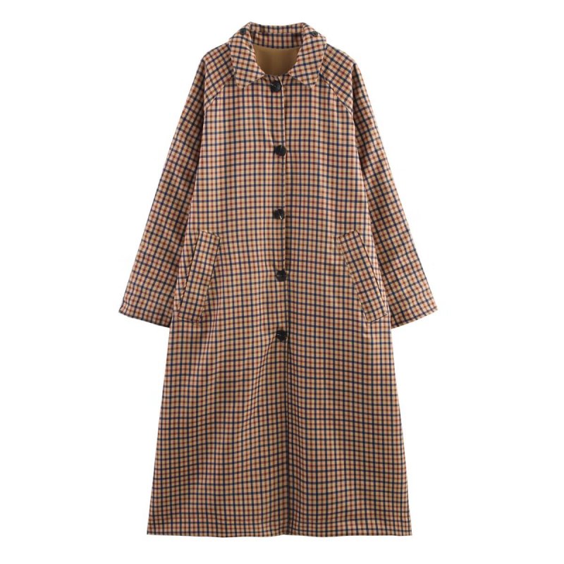 画像2: Gun club check reversible long lapel style long coat　ガンクラブチェックリバーシブルロングコートジャケット (2)