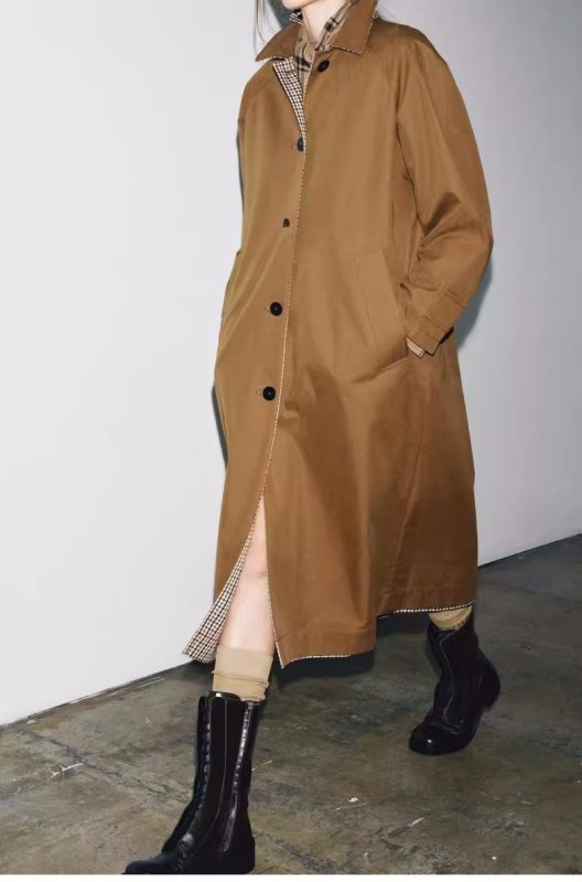 画像8: Gun club check reversible long lapel style long coat　ガンクラブチェックリバーシブルロングコートジャケット (8)