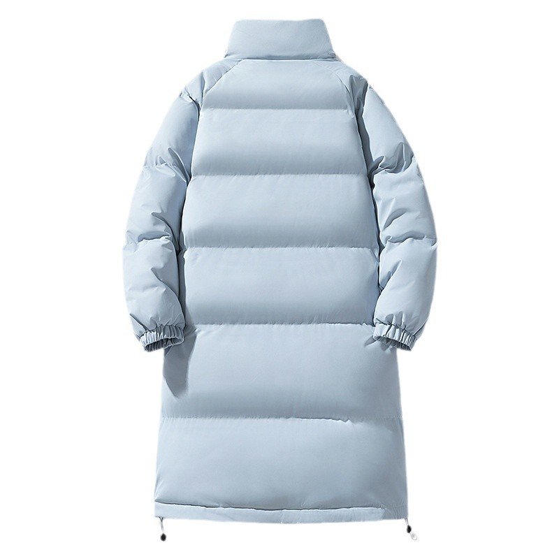 画像5: Three-stripe stand-collar long down coat Down Jacket  ユニセックス 男女兼用 スリーストライプスタンドカラーロングダウンコートベンチコート (5)