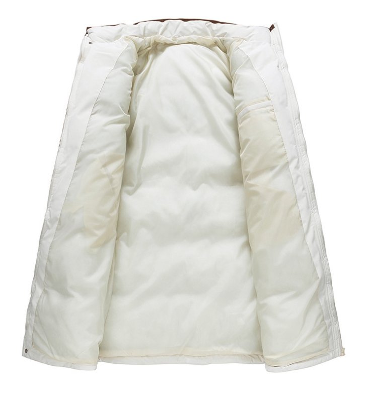 画像6: Three-stripe stand-collar long down coat Down Jacket  ユニセックス 男女兼用 スリーストライプスタンドカラーロングダウンコートベンチコート (6)