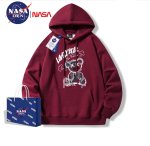 画像6: NASA Muddy Bear Print Hoodie　 ユニセックス男女兼用 ナサ×ヌーディベア プリント スウェット パーカートレーナー (6)
