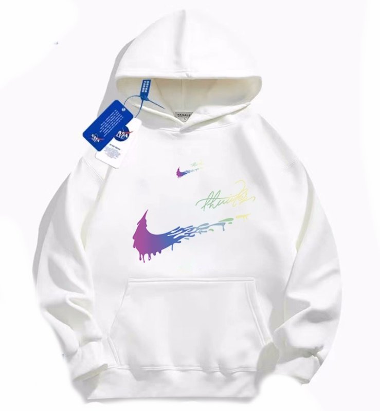 画像2: Double Raindrop Swoosh Hoodie　ユニセックス男女兼用 ダブルレインドロップスウォッシュプリントフーディスウェット  (2)