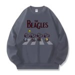 画像7: Snoopy the beagles Beatles Abbey Road Print Sweat shirts ユニセックス男女兼用 ザビーグルズ アビーロードスヌーピー スウェット トレーナー (7)