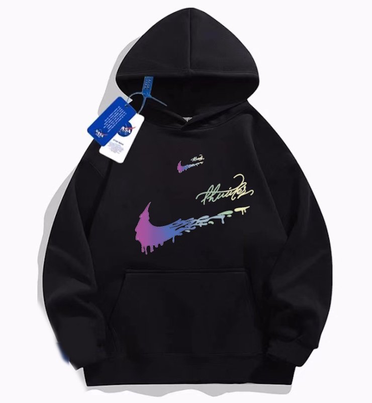 画像3: Double Raindrop Swoosh Hoodie　ユニセックス男女兼用 ダブルレインドロップスウォッシュプリントフーディスウェット  (3)