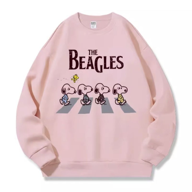 画像5: Snoopy the beagles Beatles Abbey Road Print Sweat shirts ユニセックス男女兼用 ザビーグルズ アビーロードスヌーピー スウェット トレーナー (5)