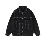 画像1: Denim jacket with pearl G Jean jacket 　パール付きデニムGジャン ジャケット (1)