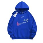 画像1: Double Raindrop Swoosh Hoodie　ユニセックス男女兼用 ダブルレインドロップスウォッシュプリントフーディスウェット  (1)