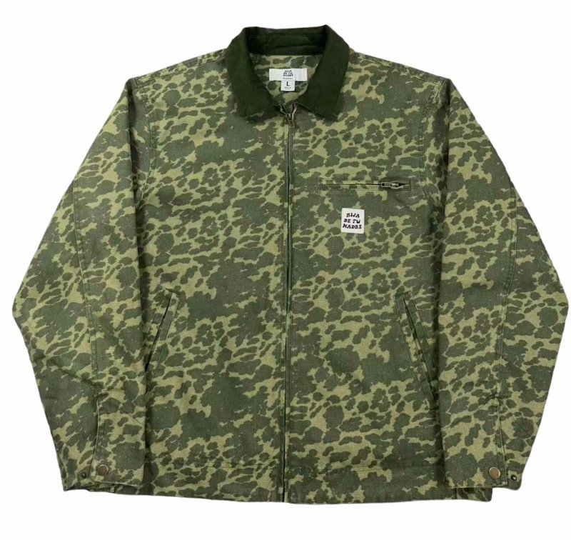 画像1: Camouflage Detroit Zip-Up Work Jacket　ユニセックス 男女兼用 迷彩カモフラージュジップアップデトロイトジャケットGジャン (1)