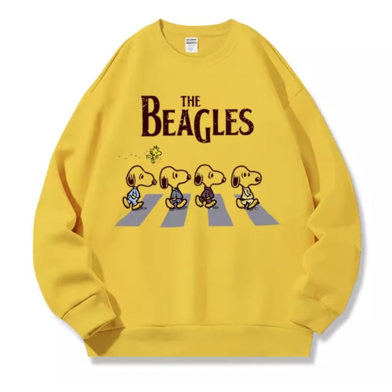 画像4: Snoopy the beagles Beatles Abbey Road Print Sweat shirts ユニセックス男女兼用 ザビーグルズ アビーロードスヌーピー スウェット トレーナー (4)
