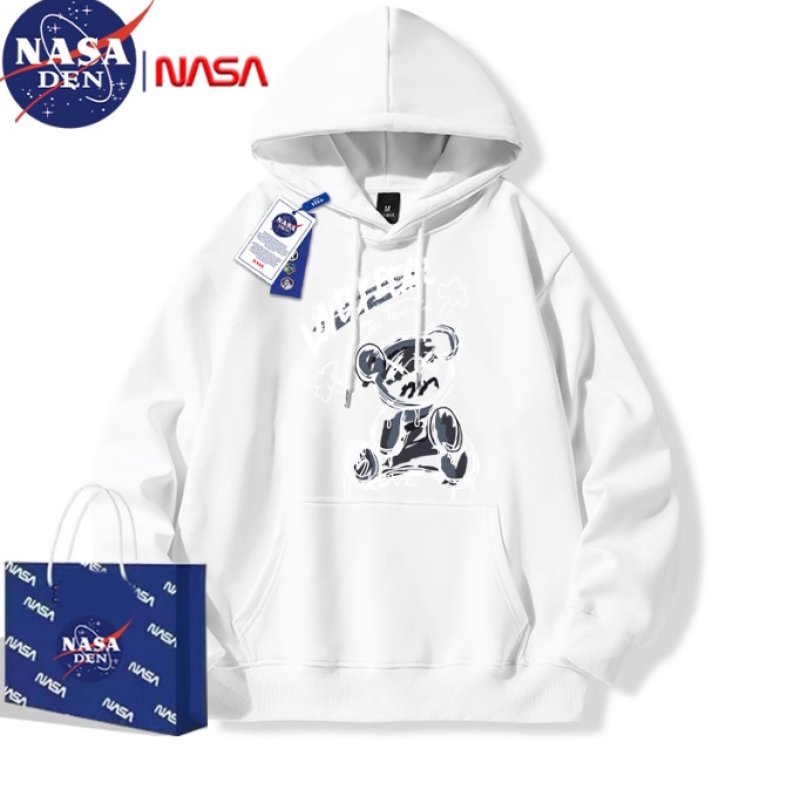 画像2: NASA Muddy Bear Print Hoodie　 ユニセックス男女兼用 ナサ×ヌーディベア プリント スウェット パーカートレーナー (2)