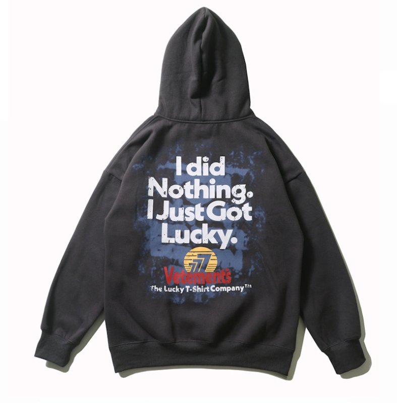 画像2: Retro Vintage Style Lucky777 Hip Hop Hoodie　ユニセックス男女兼用レトロヴィンテージスタイルLucky777ヒップホップフーデスウェット  (2)