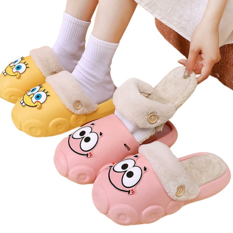 画像4: Spongebob & Patrick Fur Non-Slip Sandal Slippers shoes   ユニセックス男女兼用スポンジボブ＆パトリックファー滑り止め付きサンダルスリッパシューズ (4)