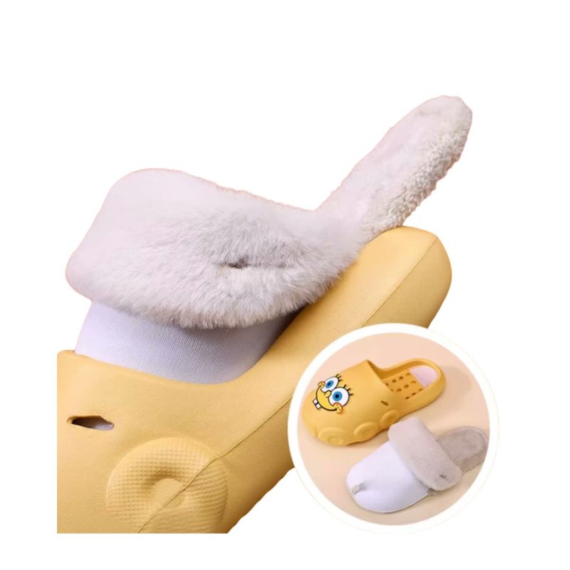 画像5: Spongebob & Patrick Fur Non-Slip Sandal Slippers shoes   ユニセックス男女兼用スポンジボブ＆パトリックファー滑り止め付きサンダルスリッパシューズ (5)