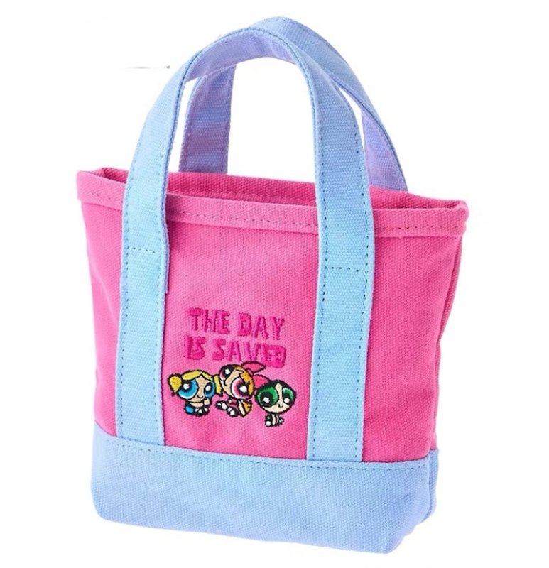 画像1: Powerful Girl Embroidered Mini Tote Bag　パワフルガール刺繍ミニトートショルダーバッグ (1)