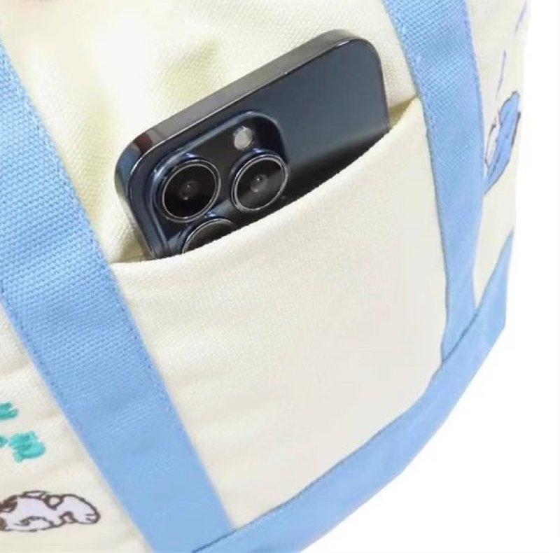 画像3: Snoopy & Woodstock embroidered tote shoulder bag　スヌーピー＆ウッドストック刺繍トートショルダーバッグ (3)