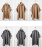 画像16: Long double-sided wool long coat　ダブルサイドウールロングコートジャケットマント (16)