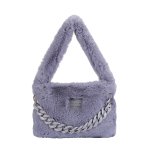 画像6: Fluffy colorful fur tote shoulder bag with chain　モコモコファーカラフルチェーン付きトートショルダーアンダーアームバッグ (6)